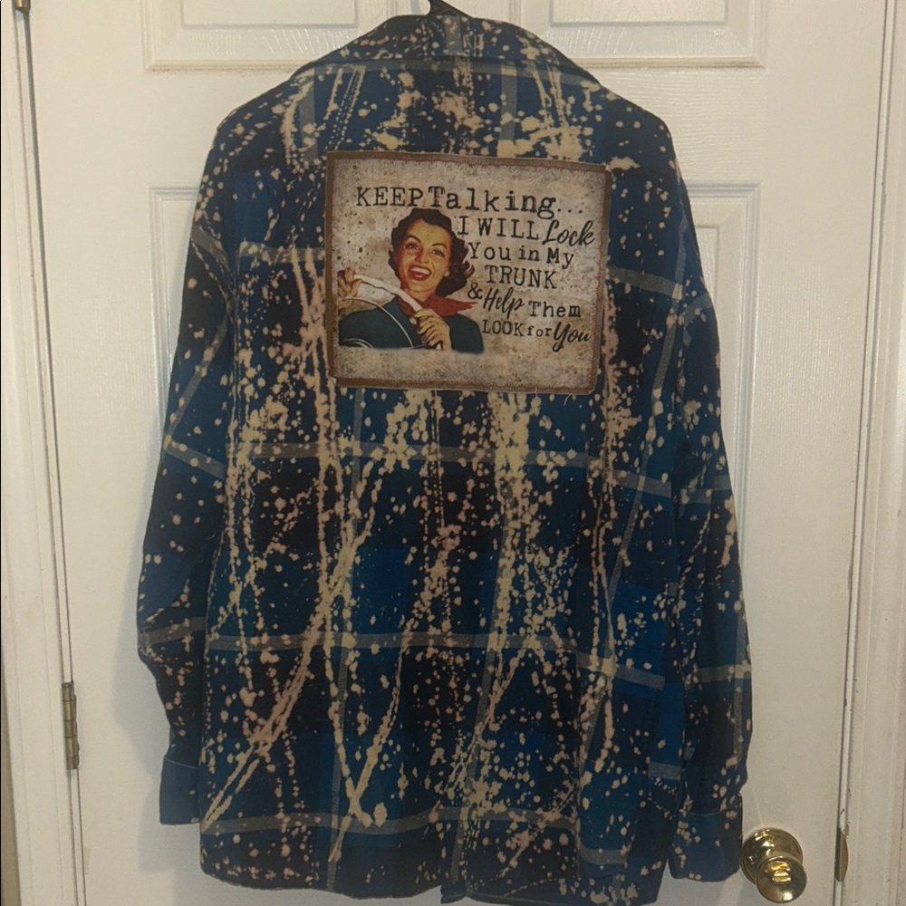 Angry Minnow Graphic Flannel Shirt